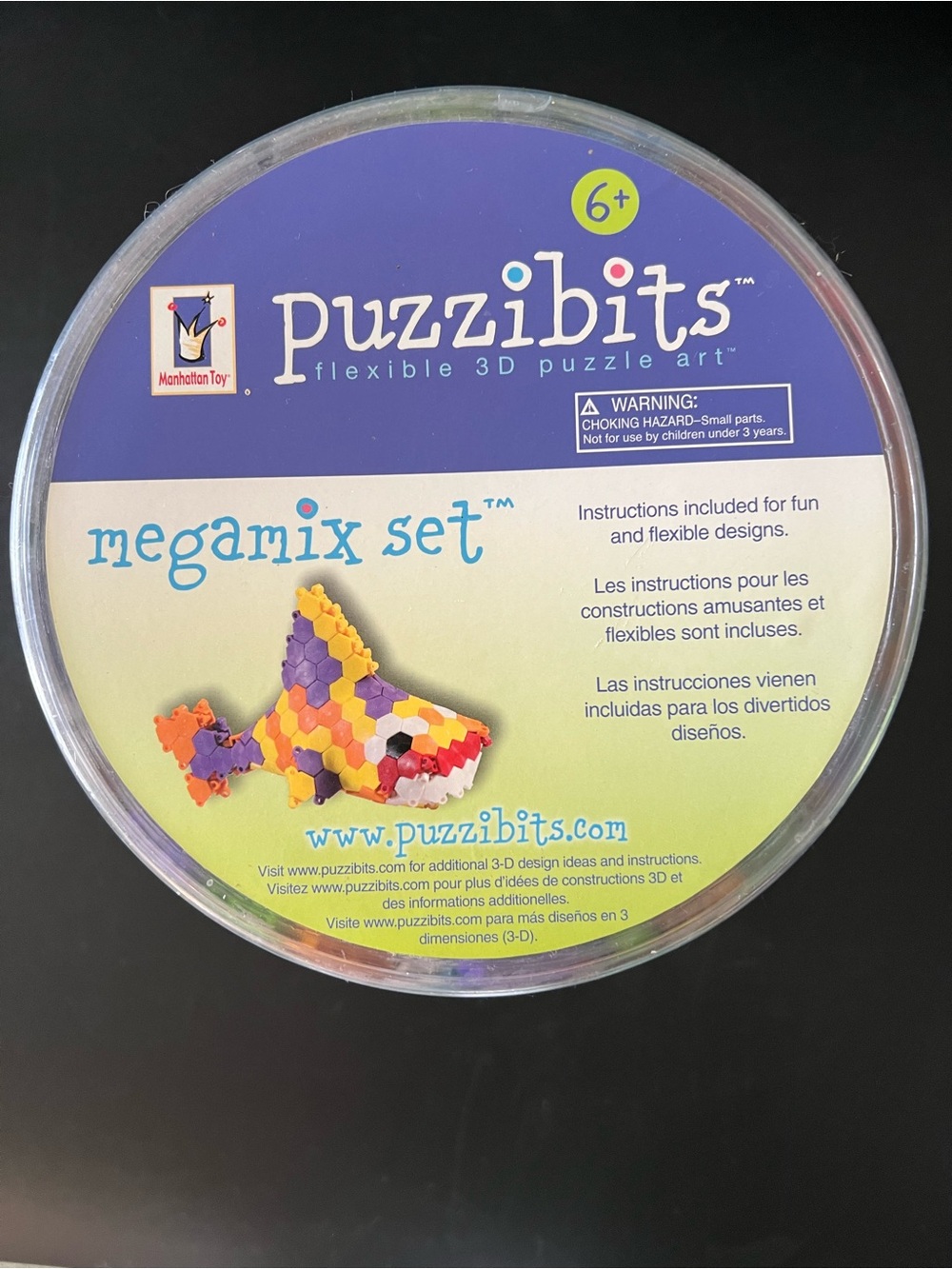 Discontinued Manhattan Toy Puzzibits 1250Piece Multicolor Flexible 3D Puzzle Set